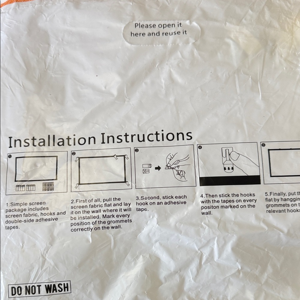 Simple Projection Screen - White - Picture 2 of 2